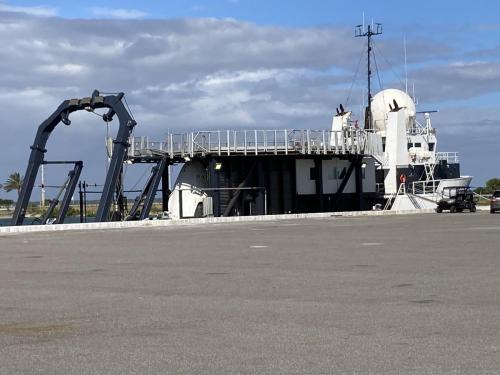 The Megan boat which is designed to go out at sea and get the Dragon capsule back